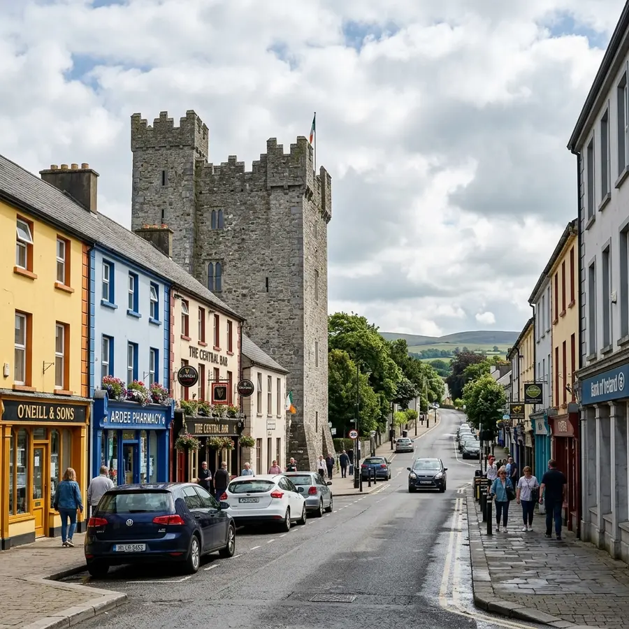 Ardee Castle overlooking Main Street