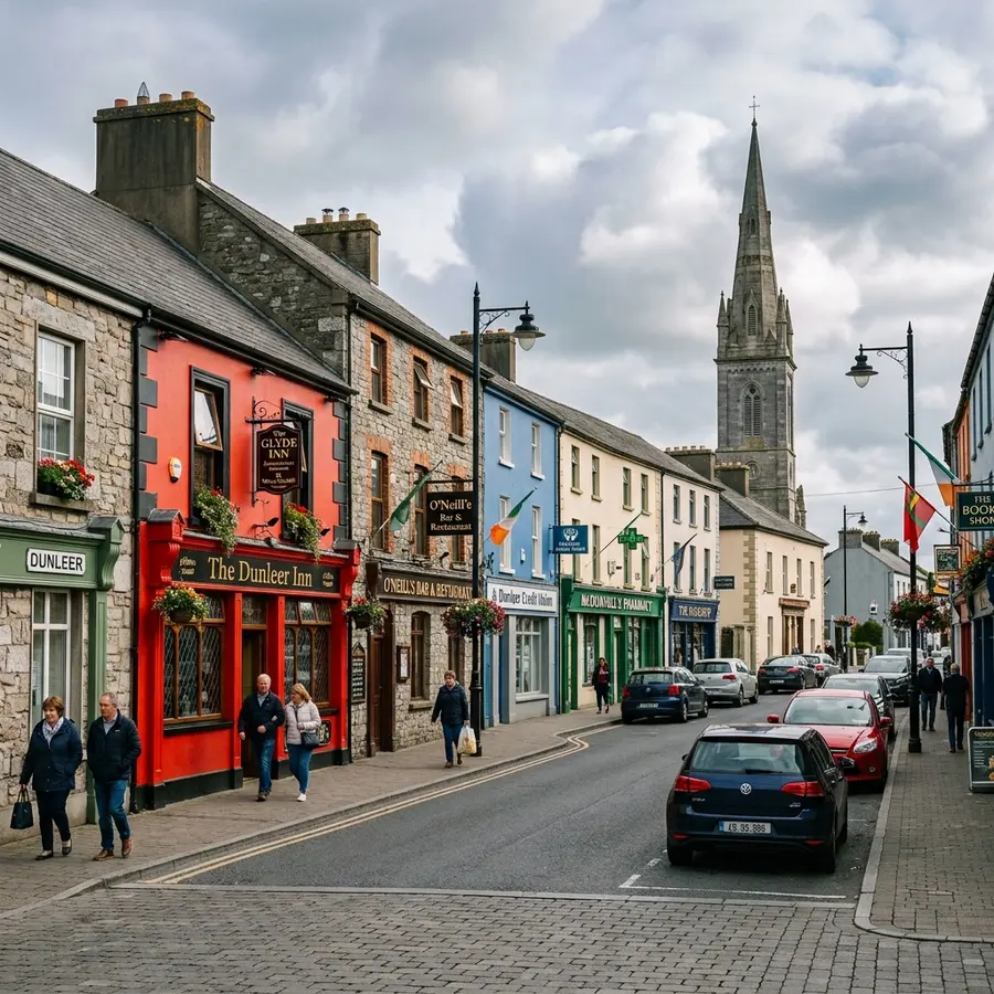 Dunleer Inn and main street in Dunleer