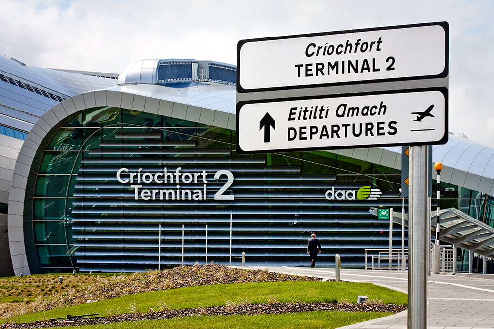 Dublin Airport Terminal 2 departures signage